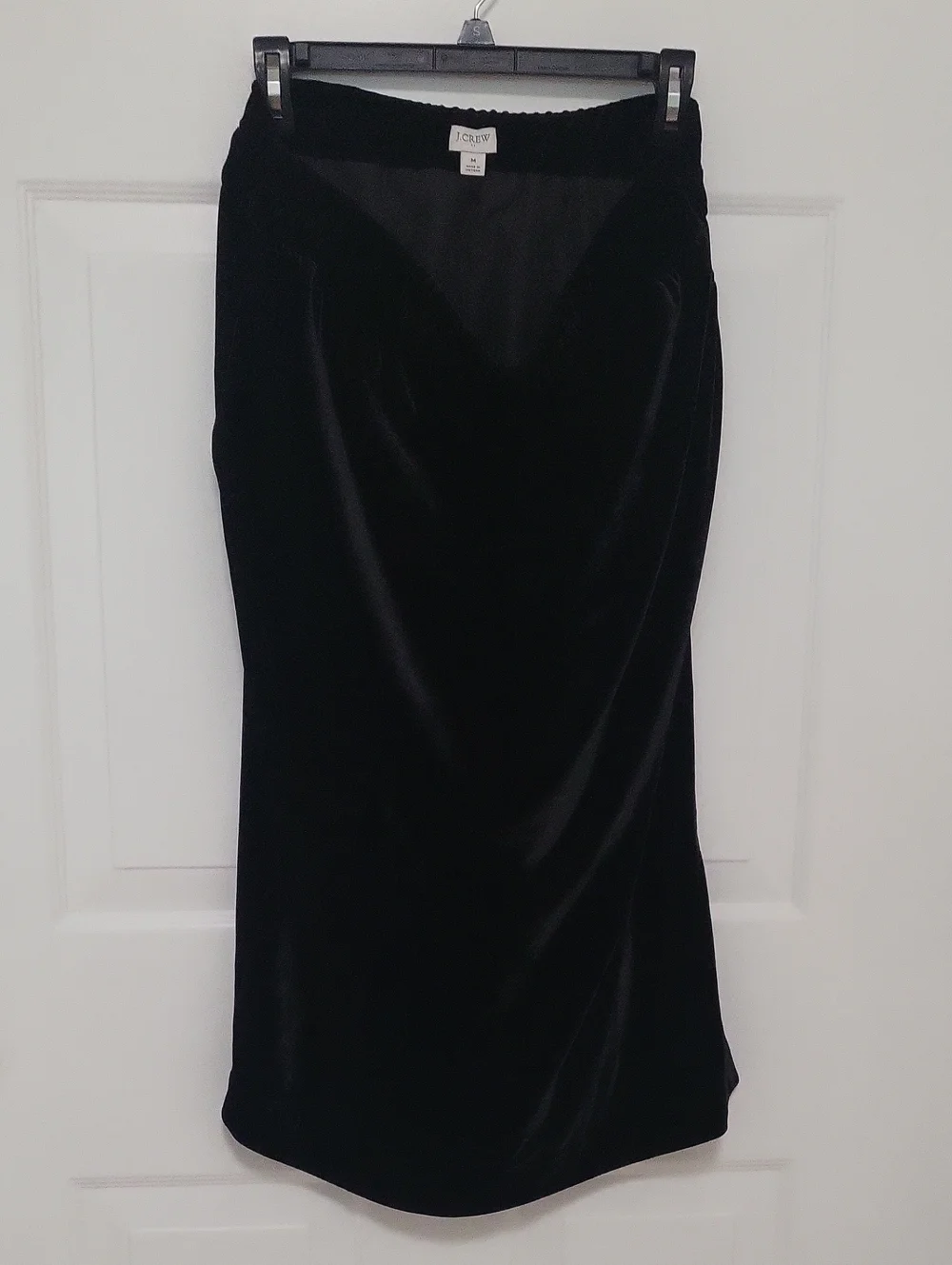 J. Crew Black Velvet Lined Midi Skirt With Pockets! Medium